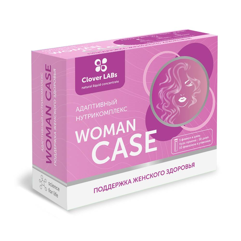 Купить онлайн Адаптивный нутрикомплекс Woman Case – Поддержка женского здоровья, 10фл*10 мл в интернет-магазине Беришка с доставкой по Хабаровску и по России недорого.